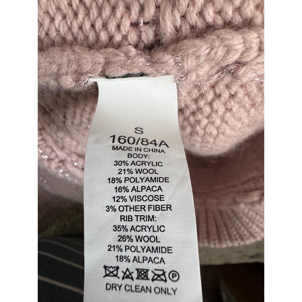 Kate Spade New York Jewel Button Textured Cardigan Wool Blend Pink Women's S - Picture 5 of 7